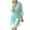 Mint Green, variant on AherBiu Robes for Women Sexy Lace Lightweight 3/4 Sleeve Party Bathrobe Belted Short Robe Loungewear