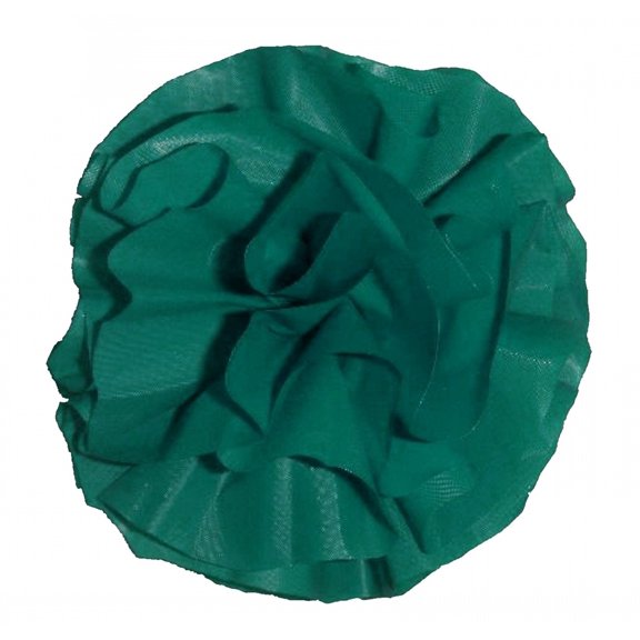 12 Plastic Flower Poms with Suction Cups Car/Limo Decoration Deco-Puffs - hunter green