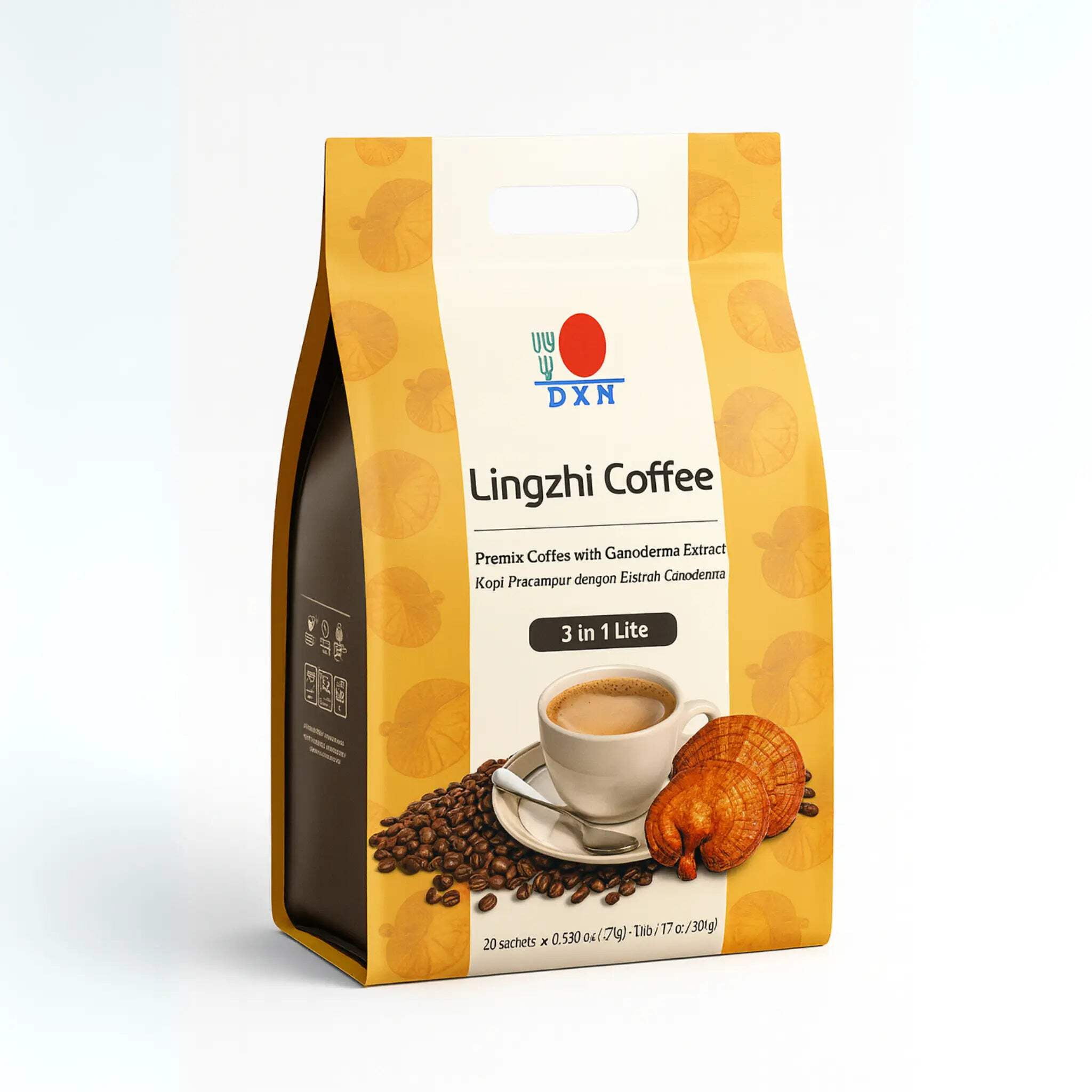 3 Packs DXN Lingzhi Coffee 3 in 1 Ganoderma Reishi Instant Classic
