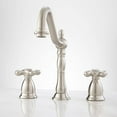 thumbnail image 2 of Signature hardware 329417 900890 Victorian Widespreed Bathroom Faucet Croos handles, Brushed Nickel, 2 of 2