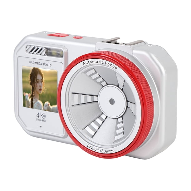 Cámara Digital De 64MP Para Fotografía, Cámara Selfie De Doble Pantalla Con Zoom 18x Digital Anti Shake, Lente De Enfoque Automático, Wifi, Para Adolescentes Para Adultos
