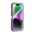 thumbnail image 6 of Hotpom for iPhone 13/ iPhone 14 Case with 2 Pack Privacy Screen Protector Shockproof/ Drop Proof Protection Women Men universal Phone Cover, Purple/ White, 6 of 6