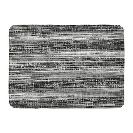Brush Loop Mat Charcoal - GODPOK Brushed Black Melange Abstract Charcoal Noisy Striped Space Dye White Stripe Creative Rug Doormat Bath Mat 23.6x15.7 inch