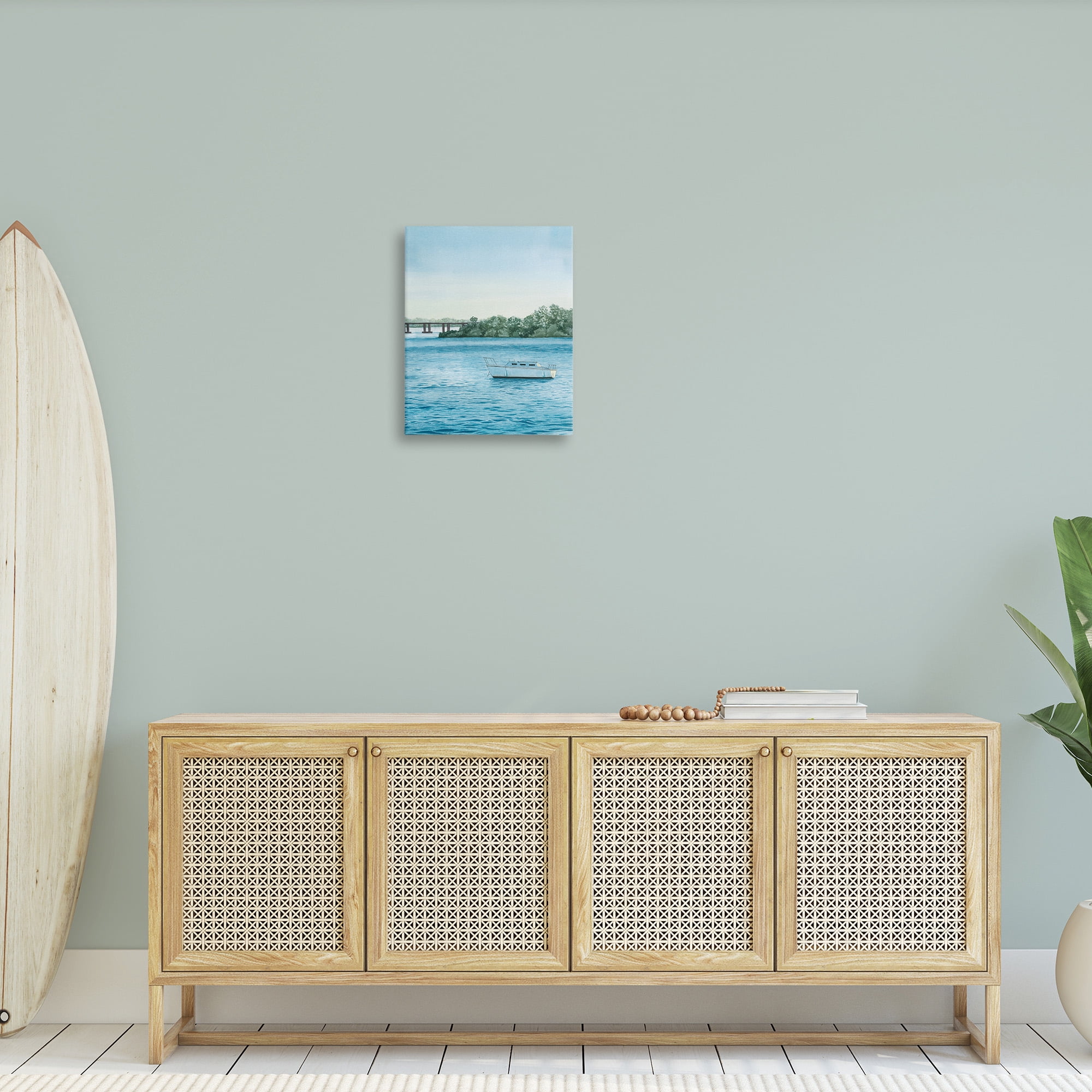 Stupell Industries Boat & Bridge Scenery Transportation Photography Gallery Wrapped Canvas Art Print Wall Art, 16 x 20