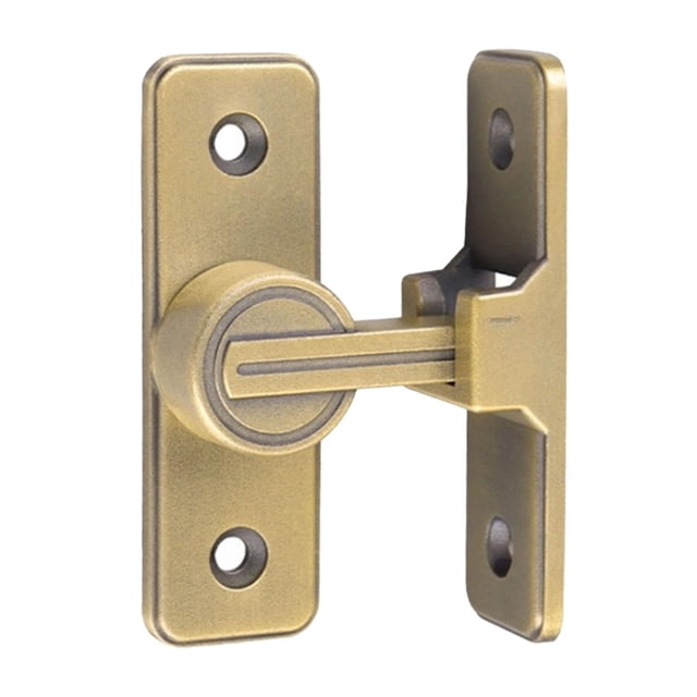 Pestillo para puerta de granero, cerradura de seguridad para el hogar, herrajes de aleación de zinc, pestillo para puerta corrediza Bronce de 90 grados
