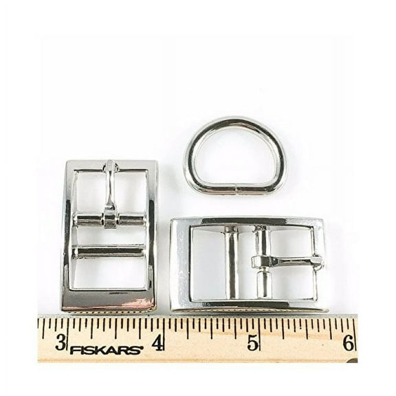 DOG Collar Buckles W Dee 3/4" Nickel Finish 12 Sets