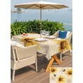 thumbnail image 6 of 52x70 Inch Outdoor Tablecloth with Umbrella Hole Zipper Rectangle Summer Sunflower Rectangular Tablecloths Outside Waterproof Bee Beige Vintage Pastoral Plants Patio Table Cover for Picnic Party, 6 of 8