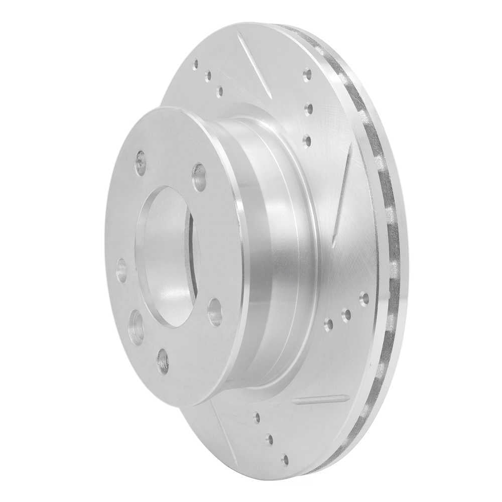 Dynamic Friction Company 631-40042R DFC Brake Rotor - Drilled And Slotted - Silver