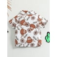 thumbnail image 3 of Bagilaanoe Toddler Baby Boys Short Sleeve Shirts Button Up T-shirt 3M 6M 12M1 8M 24M 3T Kids Cow Print Lapel Casual Tops, 3 of 9