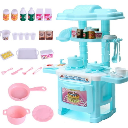 With Cooking Sounds Kids Kitchen Pretend Cooking Cookware Set Toy