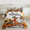 thumbnail image 2 of Manfei Farm Turkey Sunflower Bedding Comforter Set,Thanksgiving Theme Twin Comforter Sets,Autumn Harvest Pumpkin Bedding Set For Kids,Super Cozy Room Decor Reversible,2pcs, 2 of 8