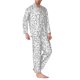 thumbnail image 2 of Fotbe Black White Music Pijama de Hombre con Estampado de Manga Larga, Conjunto de 2 Piezas, Ropa de Dormir Suave y Cómoda con Bolsillos-Large, 2 of 7