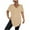 Beige, variant on Women's Plus Size V Neck Button Down T Shirts Button Up Casual Solid Summer Loose Basic Tee Women's Henley Shirts Blue XXXXXL