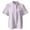 Purple, variant on QASIEATN Ladies' Puff Sleeve Button Up Tops Summer Striped Stand Up Collar Fashionable Casual Loose Short Sleeved T Shirt