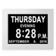 thumbnail image 5 of Reloj despertador con calendario digital, con pantalla grande de 8", am pm, 5 alarmas, para personas extragrandes con problemas de visión, personas mayores, dementi, 5 of 5