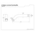 thumbnail image 3 of Kingston Brass Trimscape 6" Bras de Douche, 3 of 3