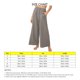 thumbnail image 5 of Pantalones anchos de talle alto Pantalones rectos de pierna ancha con cintura elástica de color puro para mujer Señora Gris XXL, 5 of 5