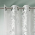 thumbnail image 2 of Madison Park Coastal Palm Leaf Window Sheer Curtains & Valances 50x84 Inch White for Adults Indoor Use, 2 of 5