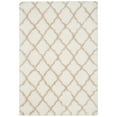 thumbnail image 7 of SAFAVIEH Indie Careen Geometric Polyester Shag Area Rug, Ivory/Light Beige, 6'7" x 9'2", 7 of 7
