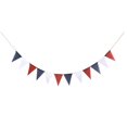 thumbnail image 1 of 3M Fourth of July Bunting Banner Burlap Banner Hanging Pennant Banner Garland National Day Decoration (Red Blue White), 1 of 3