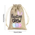thumbnail image 3 of Bolsa de lino con cordón para dulces de conejo de Pascua | Bolsa de regalo reutilizable de tela para niños | Recuerdos y golosinas para la búsqueda de huevos de Pascua | 10 x 15 cm, multicolor, 3 of 6