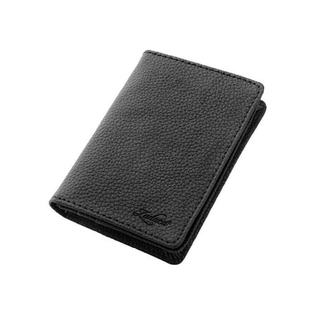 Zodace Credit Card Wallet Small Mini with Window Slots for Men Genuine Leather Durable Slim ID Card Money Holder Case -