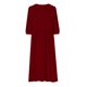 thumbnail image 5 of TaTaai Women's V-neck Pleated Loose Linen Solid Color Dress Three-quarter Sleeve Sun Protection Casual Comfortable Dress for Spring Summer Gift, 5 of 9