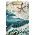 thumbnail image 1 of FMSHPON Vintage Sea Whale Clipboard Hardboard Wood Nursing Clip Board and Pull for Standard A4 Letter 13x9 inches, 1 of 7