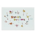 thumbnail image 1 of Saying Cutting Board, Doodle Stars Box Crescent Moon Heart and Toys Colorful Sleep Themed Image, Decorative Tempered Glass Cutting and Serving Board, Large Size, Multicolor, by Ambesonne, 1 of 1