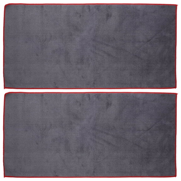 CTIRCHIU 2-Pack Reusable Grey Suede Car Drying Towels, Absorbent and Gentle Cleaning Cloths for Vehicle Paint