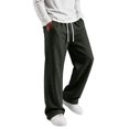 thumbnail image 2 of Dwellite Wide Leg Baggy Sweatpants Men Elastic Waist Casual Lounge Pants Drawstring Joggers Pants with Pockets Dark Gray L, 2 of 8