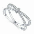 thumbnail image 2 of Whudwhu Stylish Silver Butterfly Knot Ring for Her Wedding Ring Set Emerald, 2 of 6