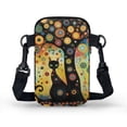 thumbnail image 2 of HELLHERO Black Cat Women Crossbody Bag Polyester 2 Layers Adjustable Shoulder Strap Crossbody Bag for Outdoor Travel, 2 of 7