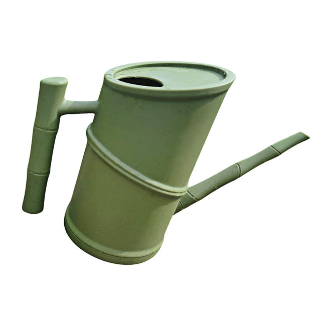 Regadera de jardín de 1,8 l con boquilla larga para riego de patio, decoración de granja Verde