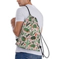 thumbnail image 3 of Drawstring Backpack - Armadillo Splash Proof Small Drawstring Gym Bag for Women Men, Cinch Sports String Bag Backpack for Travel Swimming Beach, 3 of 8