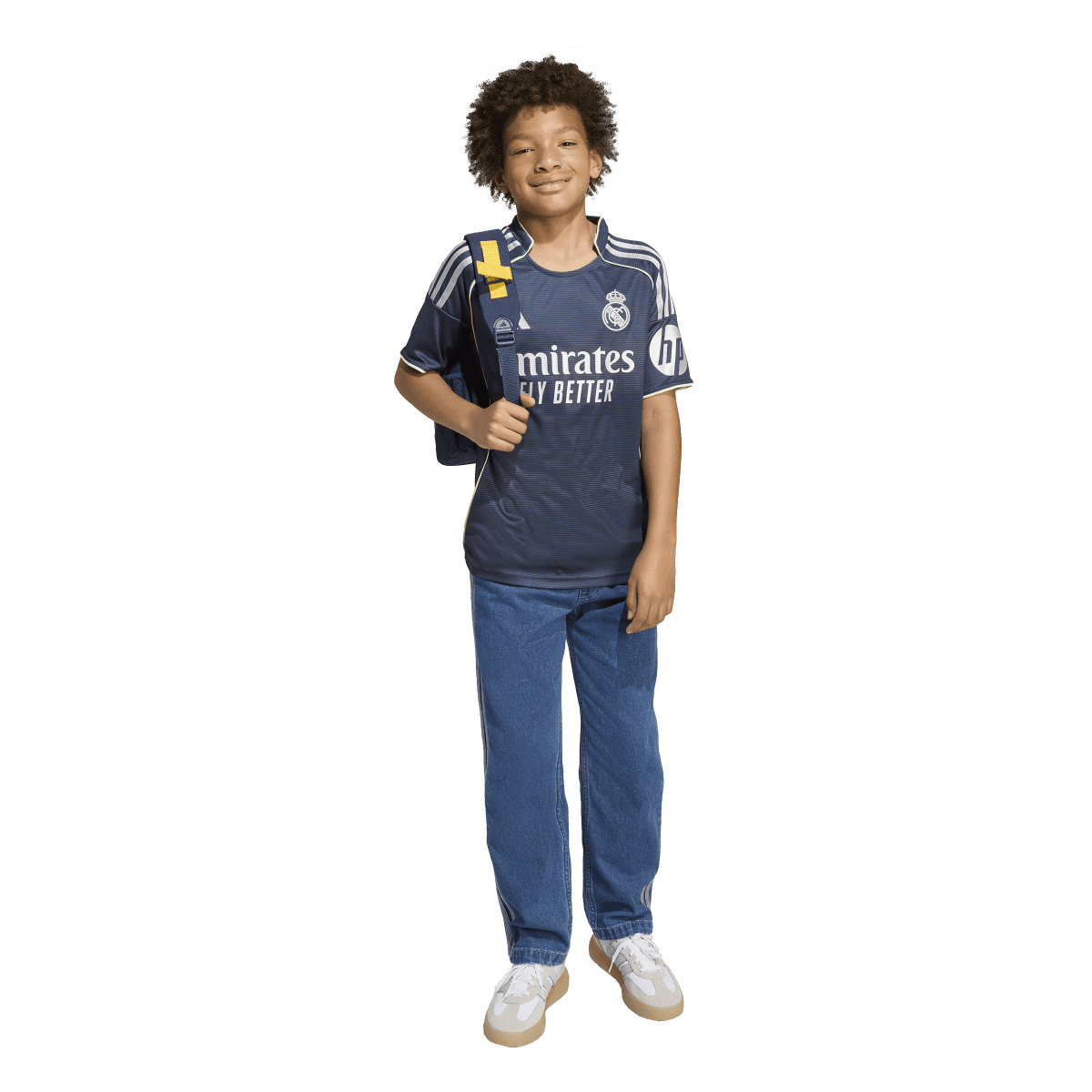 adidas Real Madrid Away Kids' Soccer Jersey 25/26 (M, Legend Ink)