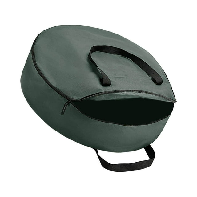 pitrice Sac Imperméable en Tissu pour Rangement de Sapin de Noël Couronne de Noël Sac Extérieur Robuste Vert-1 60x18cm