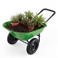 thumbnail image 4 of Barara King 2-Tire Heavy Duty Utility Dolly Cart Wheelbarrow for Garden Lawn Yard Outdoor Transporting Soil Tools Supplies, Light Green, 4 of 7