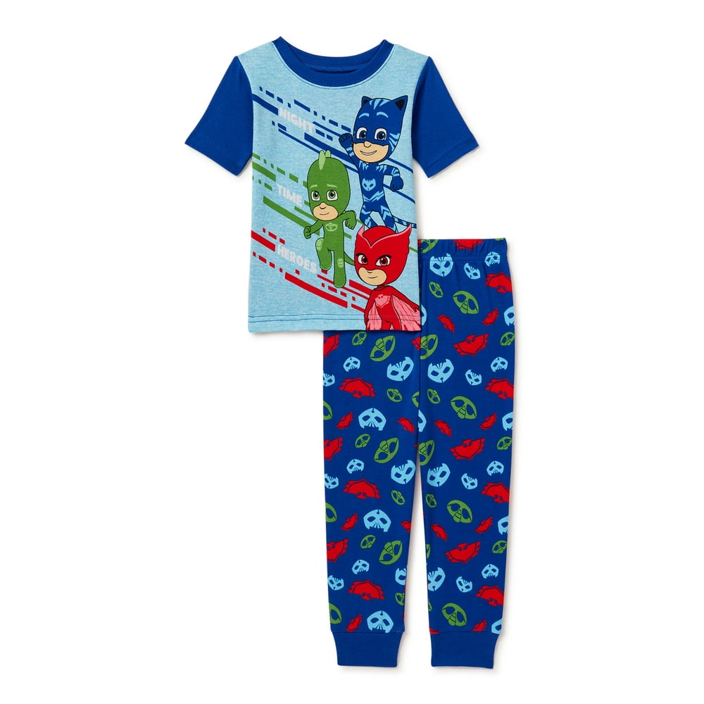 PJ Masks Toddler Boys' Cotton Pajamas, 2-Piece Set - Walmart.com ...