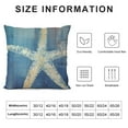 thumbnail image 6 of Nawypu  Vintage Starfish Pillow Cover Ocean Blue Series Nautical Decorative Pillow Covers&nbsp;Beach Theme Cushion Cover Home Decor Pillowcase for 2pcs, 6 of 6