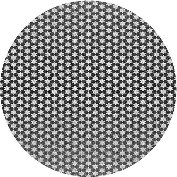 Ahgly Company Indoor Square Patterned Silver Gray Area Rugs, 3' Square