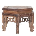 thumbnail image 1 of Lot de 1 Base de Rangement en Bois Forme Hexagonale pour Déco Maison Usage Intérieur 7.07X6.09X3.73 Po, 1 of 8