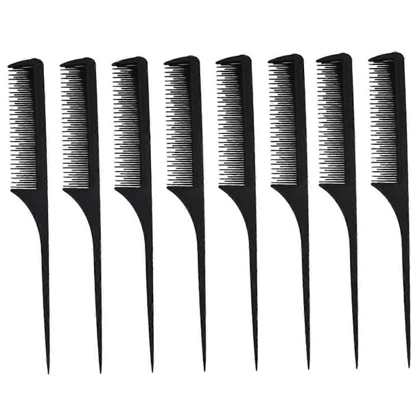 Hair Comb Set with Foldable Detangling Brush, Precision Tail Combs for Travel and Salon Use