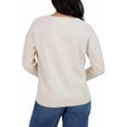 thumbnail image 2 of Lucky Brand Women's V-Neck Sweater, Natural Multi (Cream), Large, 2 of 3