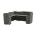 thumbnail image 3 of Safco Medina L-Shaped Reception Station with Pedestals in Gray Steel, 3 of 3