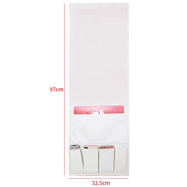 Bolsa de almacenamiento junto a la cama del dormitorio Bolsa de almacenamiento para control remoto Bolsa de almacenamiento junto a la cama del dormitorio Bolsa de clasificación Bolsa colgante para sofá 97X32.5CM, beige Rojo Verde MX-0130667FYD