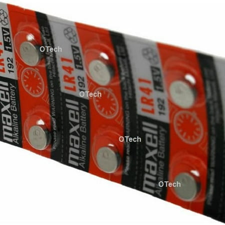 Maxell Watch Battery Button Cell LR41 AG3 192 Pack of 10 Batteries