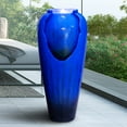 thumbnail image 4 of ourrco 30.7 inches H Modern Concrete Water Fountain with Stunning Cascading Waterfall, LED Light Effects, and Pump for Indoor/Outdoor Home, Patio, or Garden Use, DarkBlue, 4 of 11