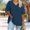Z-Navy, variant on 4X Women's Plus Size V-Neck Short Sleeve T-Shirt Solid Color Casual Summer Top Under $10