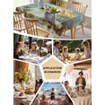 thumbnail image 6 of Ocean Turtle Tablecloth Rectangle Table Cloths 54x108, Waterproof Tablecloth Outdoor Table Cloth, Coastal Coral Illustration Retro Painting Washable Table Cover for Kitchen Dinning Party, 6 of 8